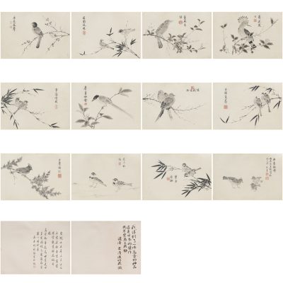 清高宗御筆花鳥冊頁