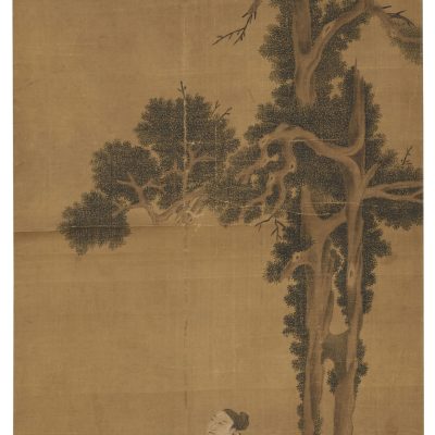 陸治古柏高士圖