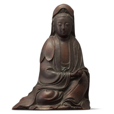 清竹根雕觀音像