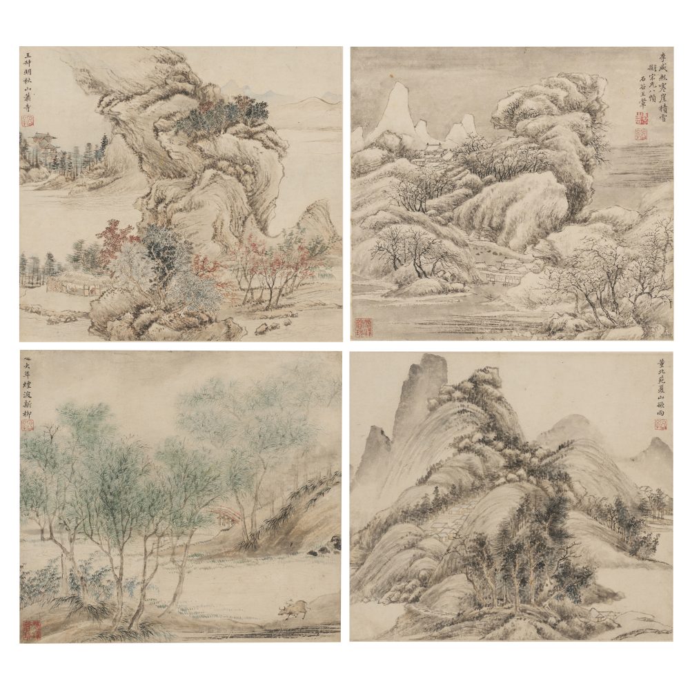 王翬擬宋元八幀之四幀