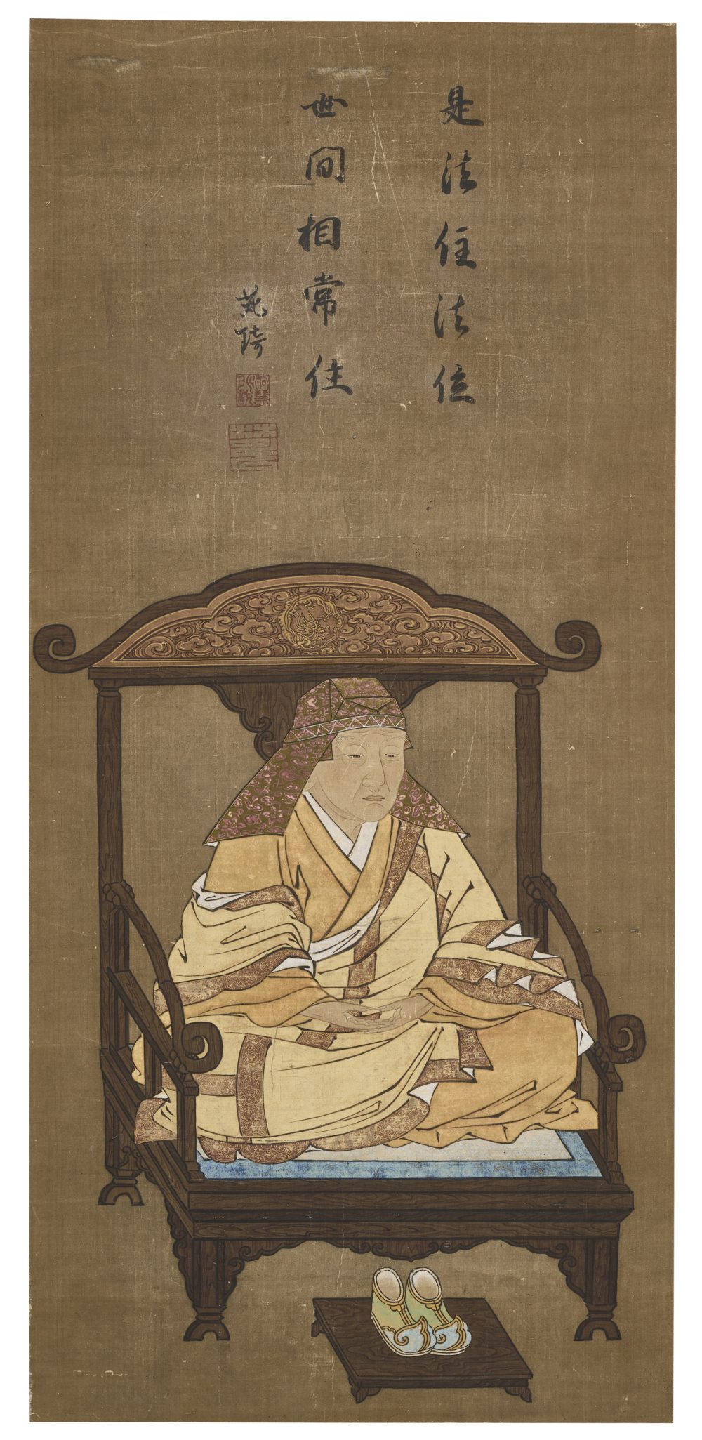楚石梵琦贊高僧畫像
