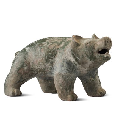 漢綠釉熊