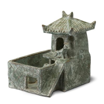 漢綠釉樓閣三羊開泰